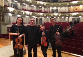 Students of 2-3 courses of the faculty of instrumental performance in the specialty "String Instruments" of Kurmangazy Kazakh National Conservatory returned from the Conservatory of VIGO (Vigo, Spain).