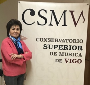 In the framework of the Erasmus + program Vice-Rector for Science work and International Cooperation of Kurmangazy Kazakh national conservatory Begembetova G. visited the Vigo Conservatory of Music (Vigo, Spain)