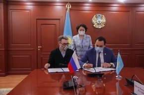 Heads of leading creative universities in the country and representatives of the creative teams headed by the Minister of Culture and Sports of Kazakhstan Aktoty Raiymkulova met with colleagues and the heads of the Russian Institute of Theater Arts 